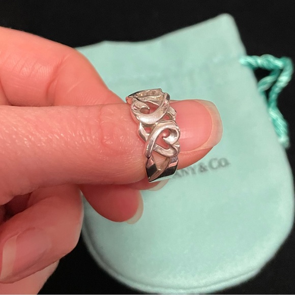 Tiffany & Co Paloma Picasso Triple Loving Heart Ring Size 5.5 - Picture 10 of 13